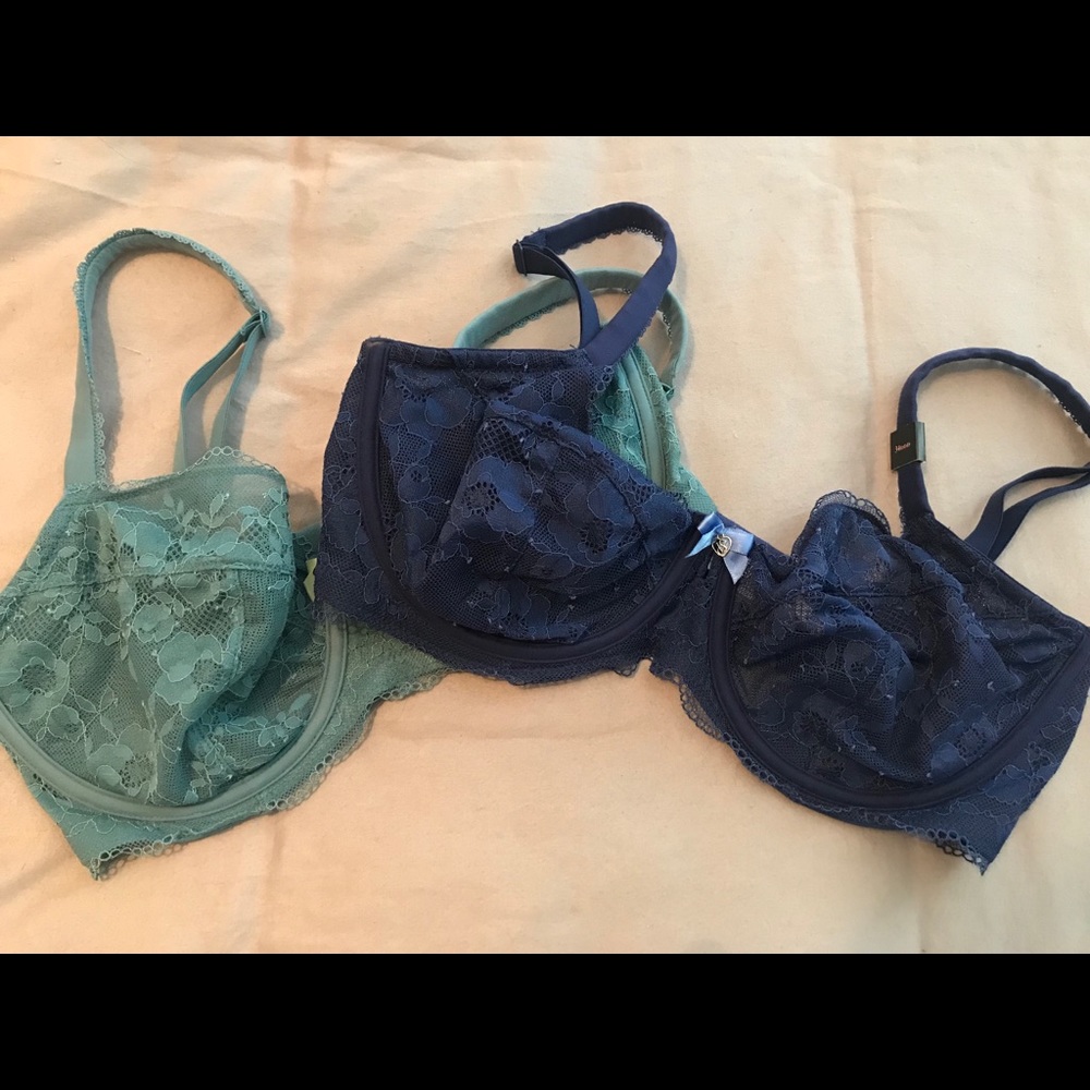 2 Body by Victoria unlined Demi 34DDD bras